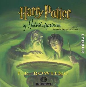Omslag: "Harry Potter og halvblodsprinsen" av J.K. Rowling