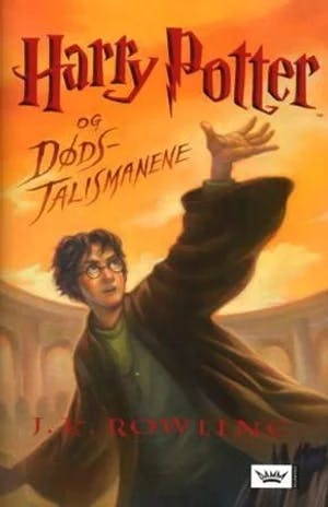 Omslag: "Harry Potter og dødstalismanene" av J.K. Rowling