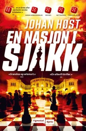 Omslag: "En nasjon i sjakk" av Johan Höst