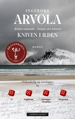 Omslag: "Kniven i ilden : roman" av Ingeborg Arvola
