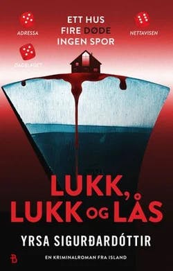 Omslag: "Lukk, lukk og lås" av Yrsa Sigurdardóttir