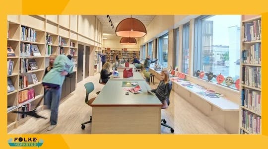 bilde av folkeverksted-lokalet i biblioteket