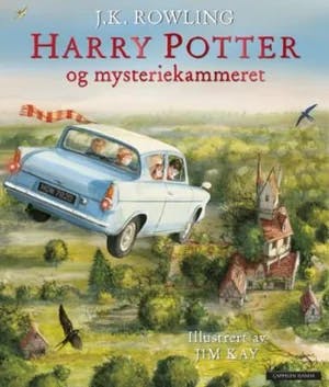 Omslag: "Harry Potter og mysteriekammeret" av J.K. Rowling