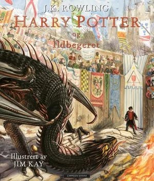 Omslag: "Harry Potter og ildbegeret" av J.K. Rowling